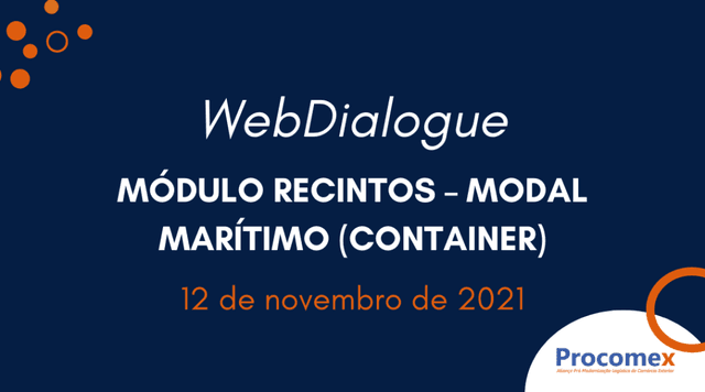 WebDialogue Módulo Recintos - Modal Marítimo (Container)