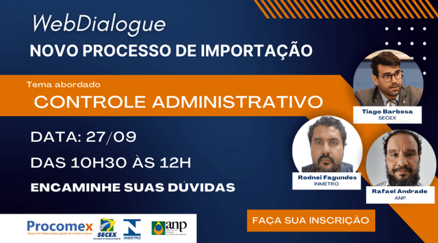 WebDialogue Novo Processo de Importação: Controle Administrativo